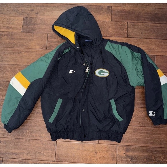 STARTER Other - Vintage 90's NFL Green‎ Bay Packers Pullover Starter Jacket, Men's Size XL